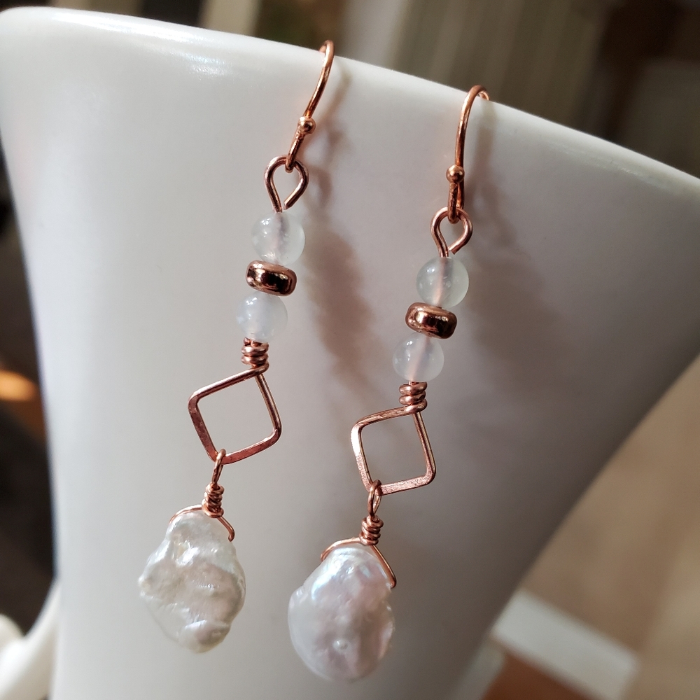 Pearl and Jade Earrings